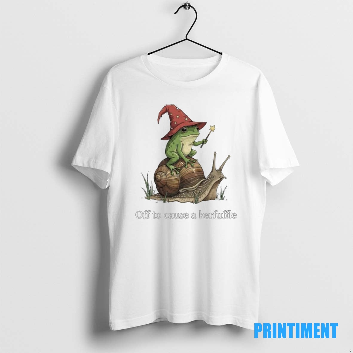 Official Whimsical Wizard Frog Off To Cause A Kerfuffle Tee Sweater