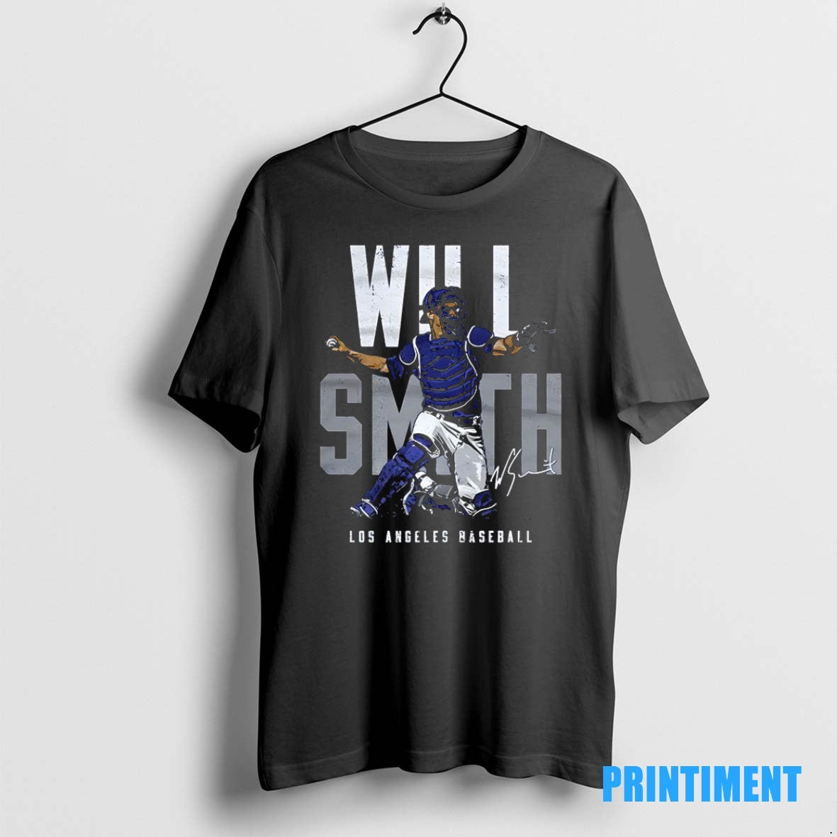 Official Will Smith Los Angeles Dodgers World Series Champions 2025 Name Blocks Signature Tee Sweater