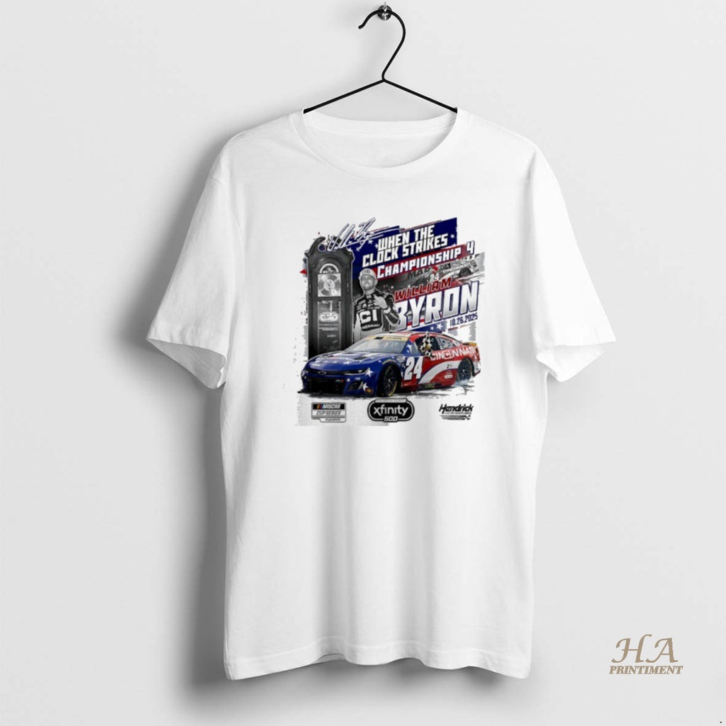 Official William Byron 2025 Xfinity 500 Race Winner Championship 4 When The Clock Strikes Signature