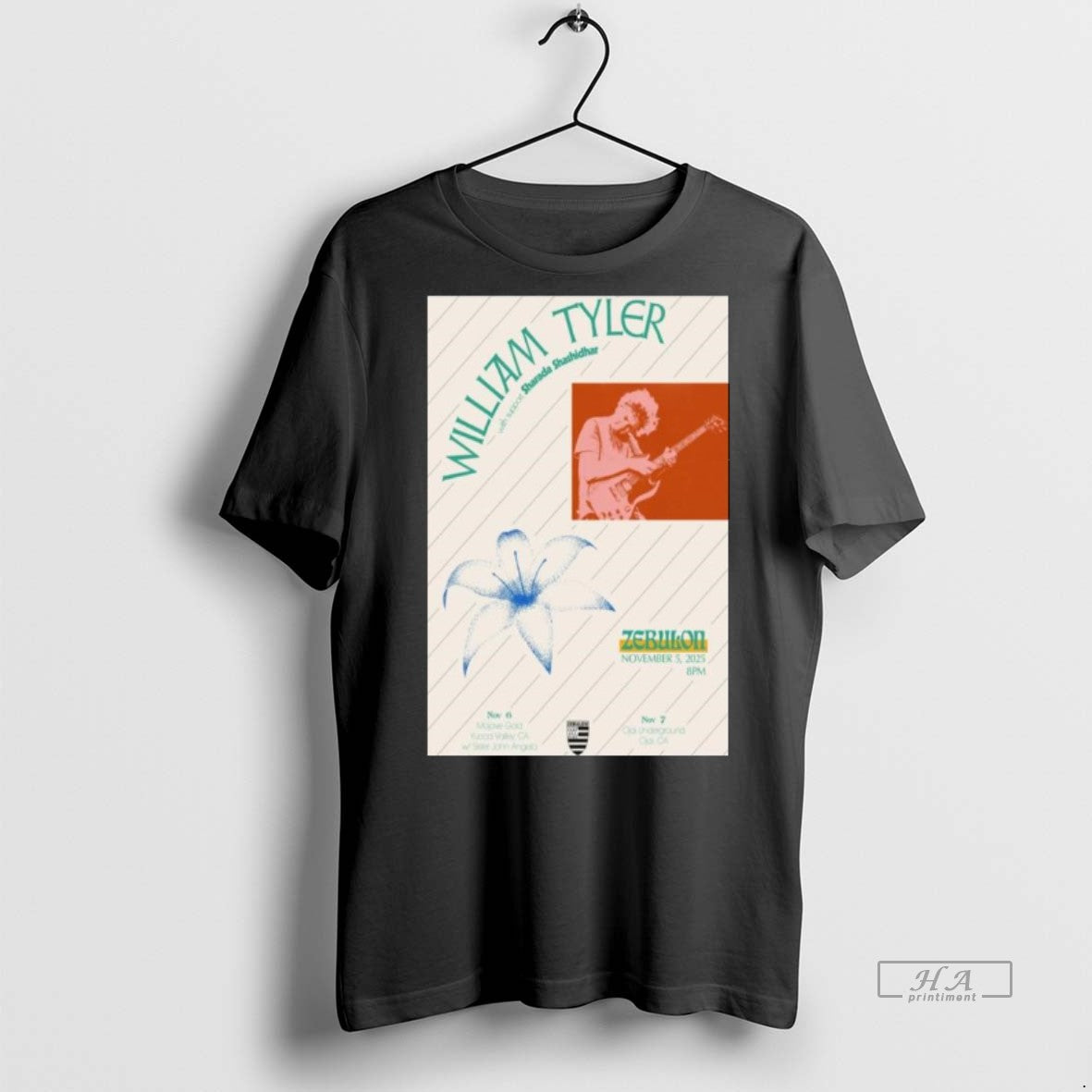 Official William Tyler November 5 6 7 2025 California Concert Long Sleve Shirt