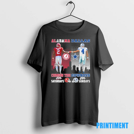 Official Williams Alabama On Saturdays And Prescott Cowboys On Sundays Tee Sweater