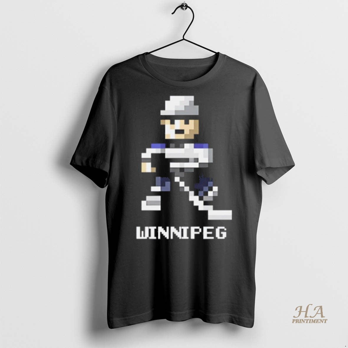 Official Winnipeg Jets Hockey 8 Bit Retro Baller Shirt
