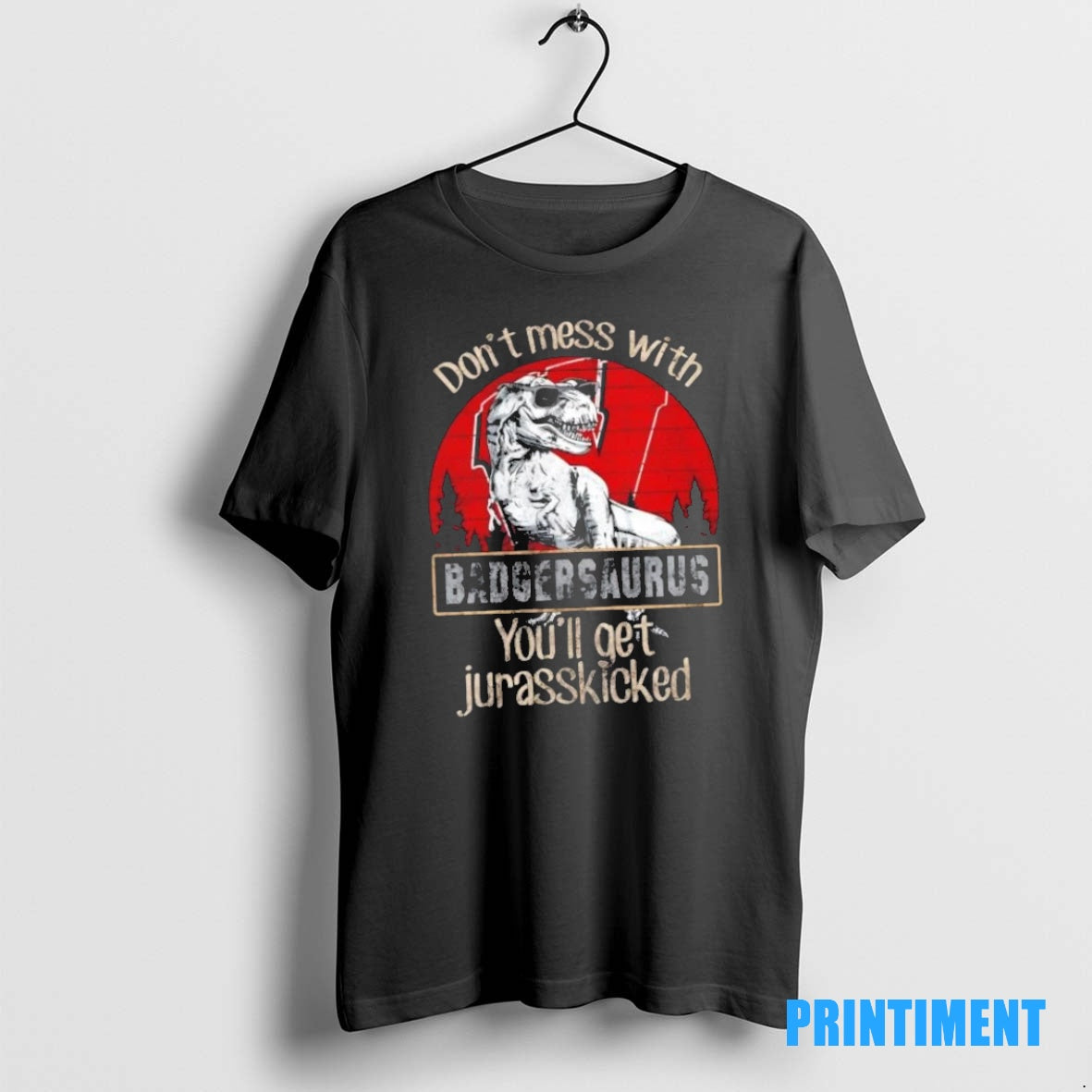 Official Wisconsin Badgers Dont Mess With Badgersaurus Youll Get Jurasskicked Tee Sweater