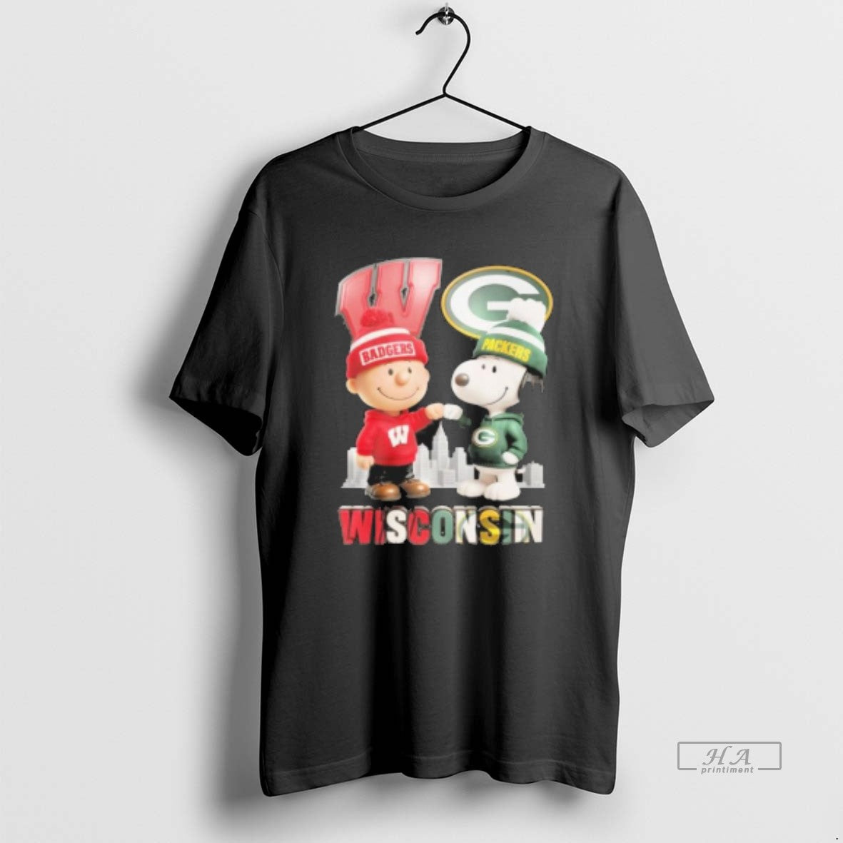 Official Wisconsin Green Bay Packers Vs Wisconsin Badgers The Peanuts Fist Bump