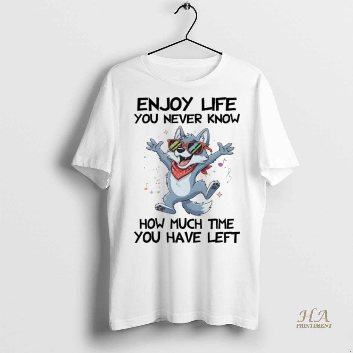 Official Wolf Enjoy Life You Never Know How Much Time You Have Left Shirt