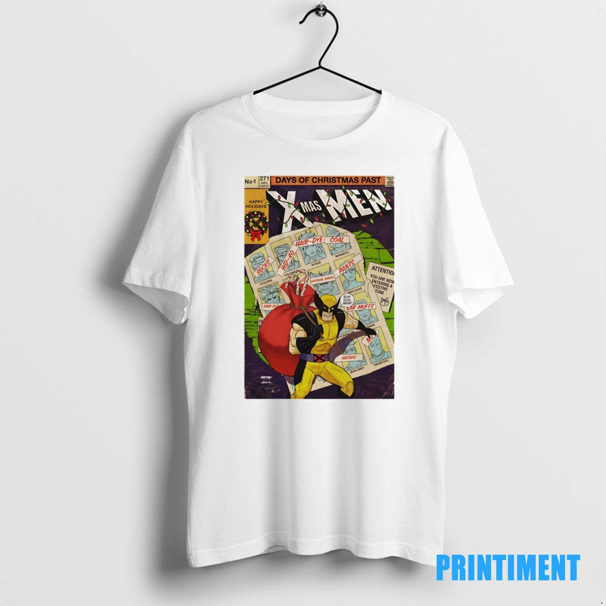 Official Wolverine Days Of Christmas Past Xmas Men Tee Sweater