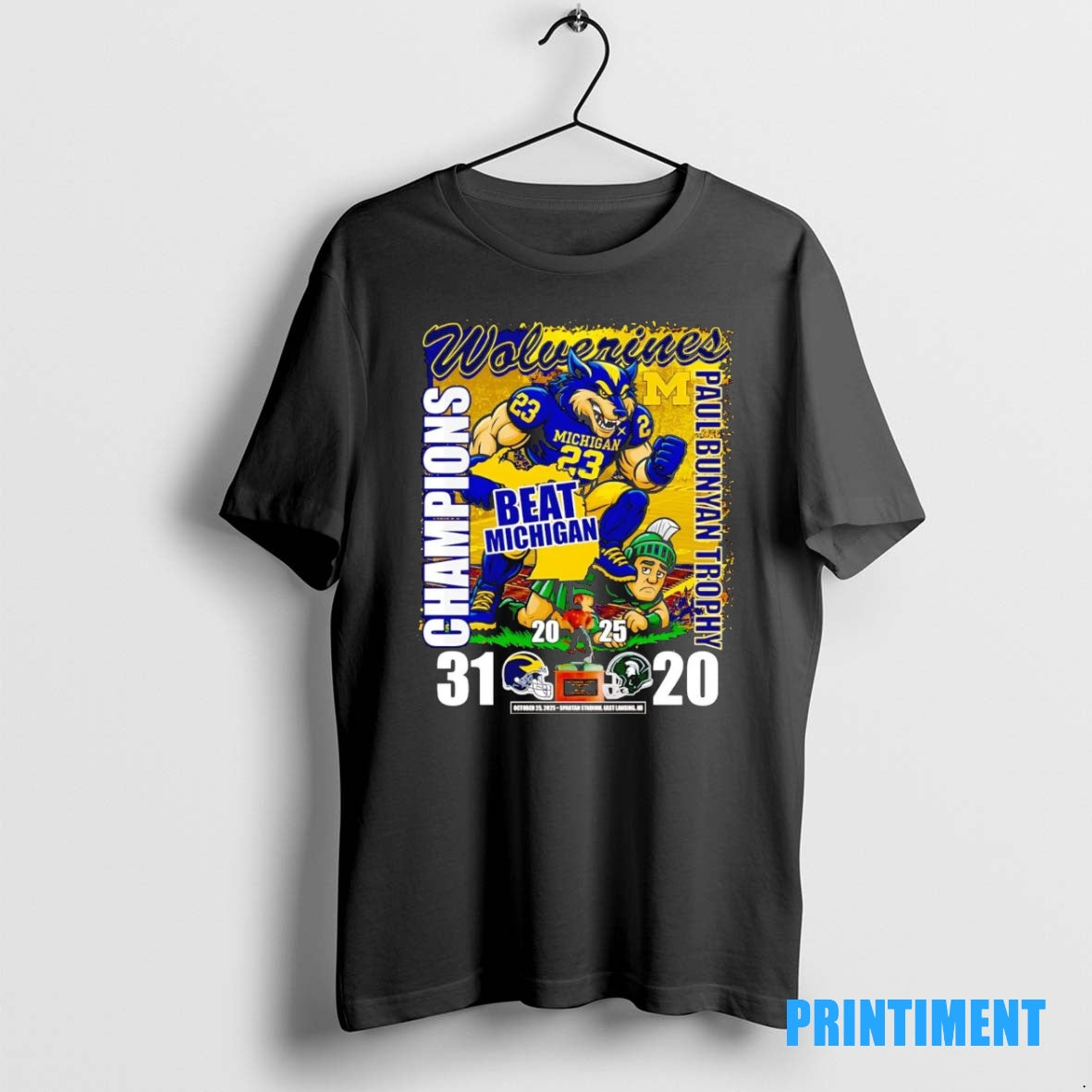 Official Wolverines Beat Michigan 2025 Paul Bunyan Trophy Champions Tee Sweater