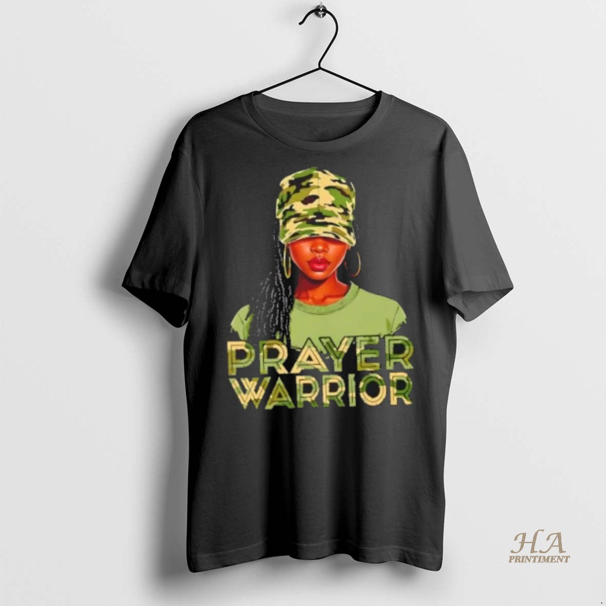 Official Women Black Camo Prayer Warrior Shirt