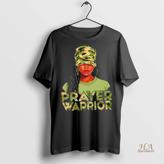 Official Women Black Camo Prayer Warrior Shirt