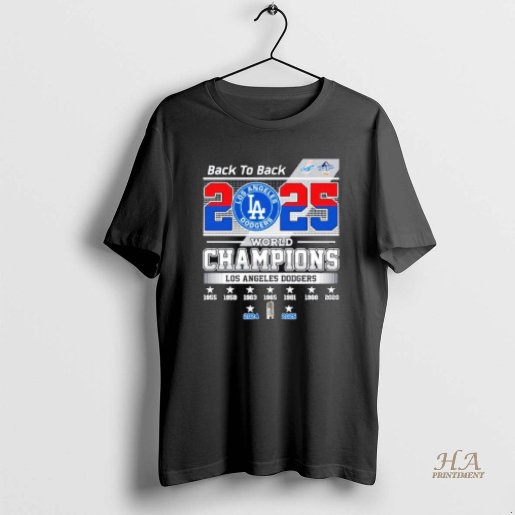 Official World Series Champions 2025 Los Angeles Dodgers Back To Back