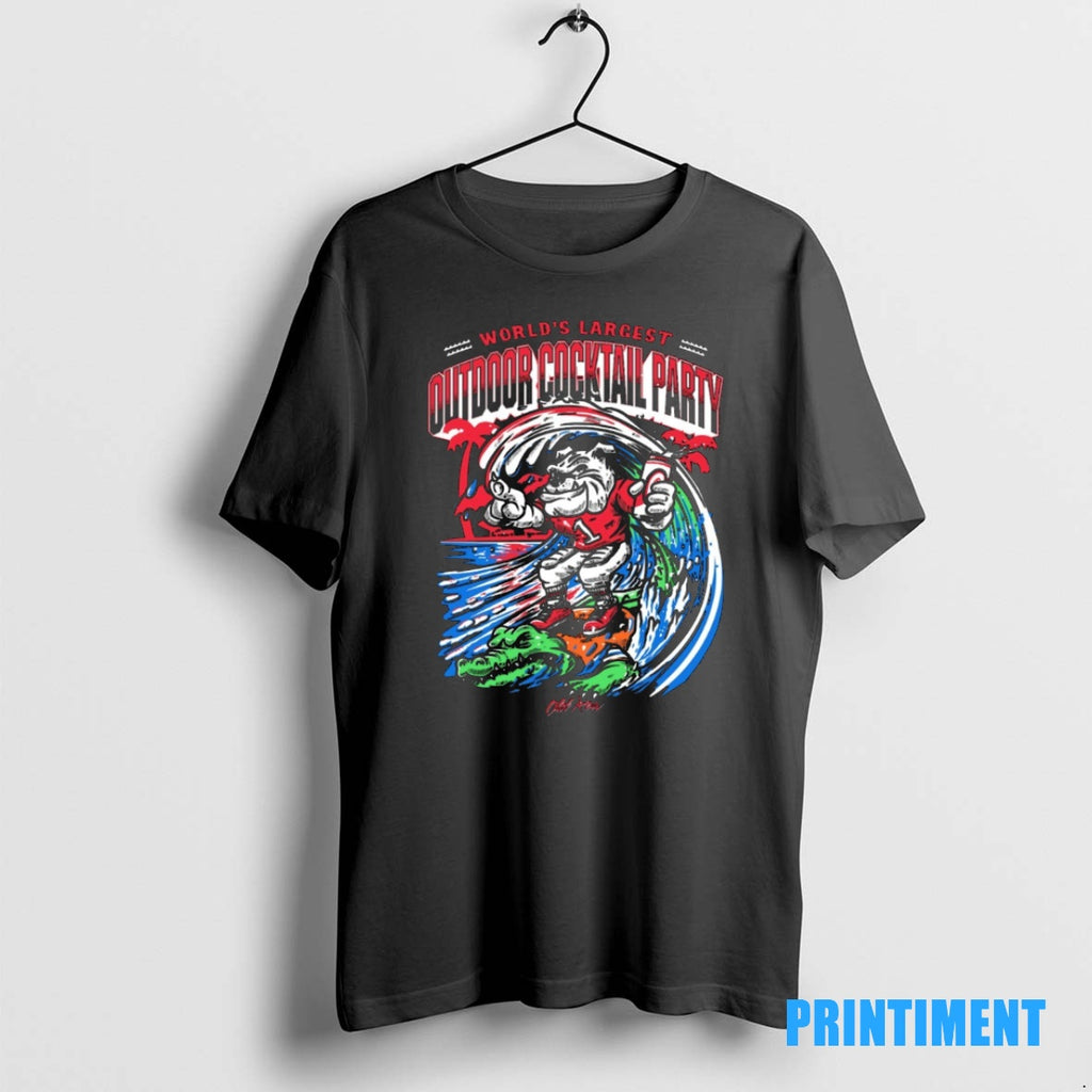 Official Worlds Largest Cocktail Party Georgia Bulldogs Vs Florida Gators Tee Sweater