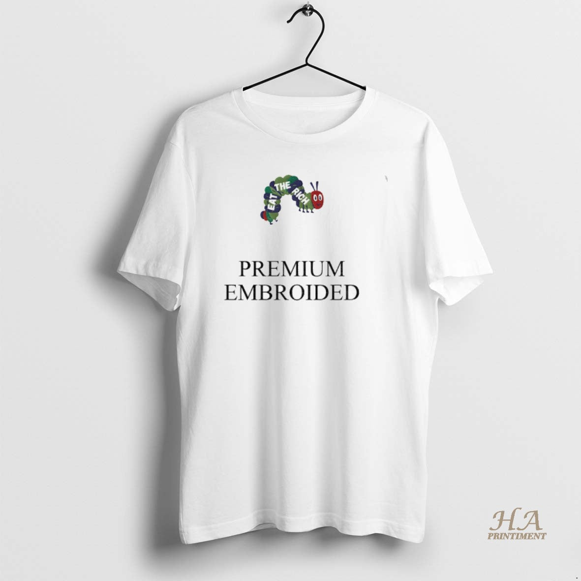 Official Worm Eat The Rich Premium Embroidered Anti Capitalist