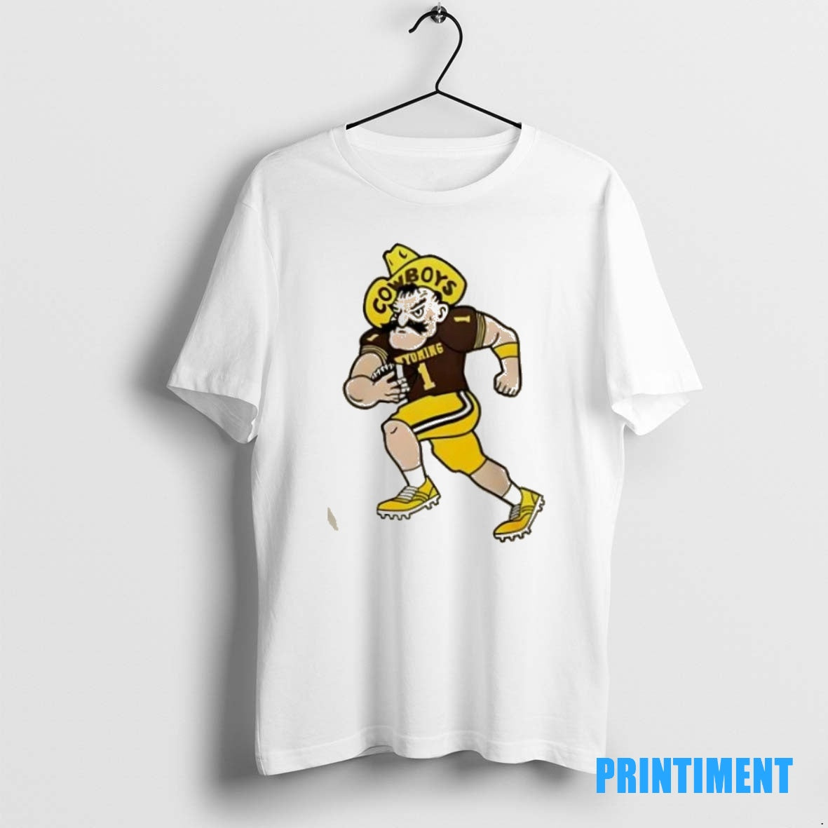 Official Wyoming Cowboy Football Focus Mode 2 Sided Tee Sweater