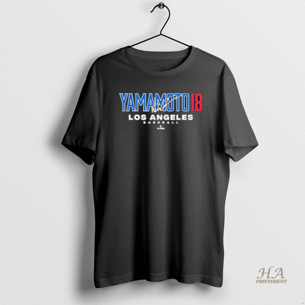 Official Yoshinobu Yamamoto 18 Los Angeles Baseball Signature