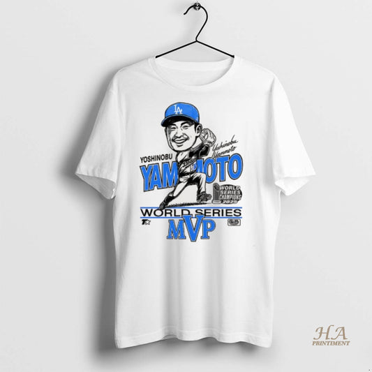 Official Yoshinobu Yamamoto Los Angeles Dodgers World Series Champions 2025 Mvp Caricature Shirt