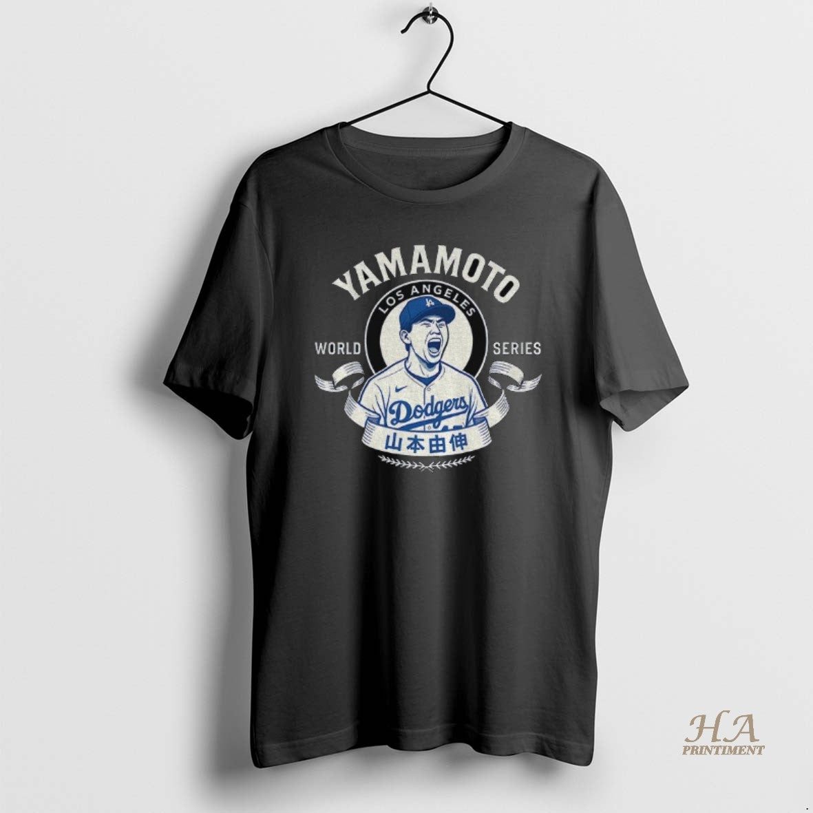 Official Yoshinobu Yamamoto Screaming Goat Los Angeles Dodgers Mvp World Series