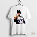 Official Yoshinobu Yamamoto Middle Finger Los Angeles Dodgers World Series 2025 Shirt