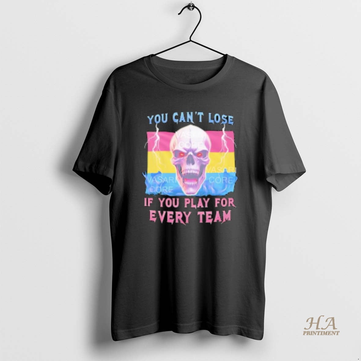 Official You Cant Lose If You Play For Every Team Pansexual Skull Of Flag
