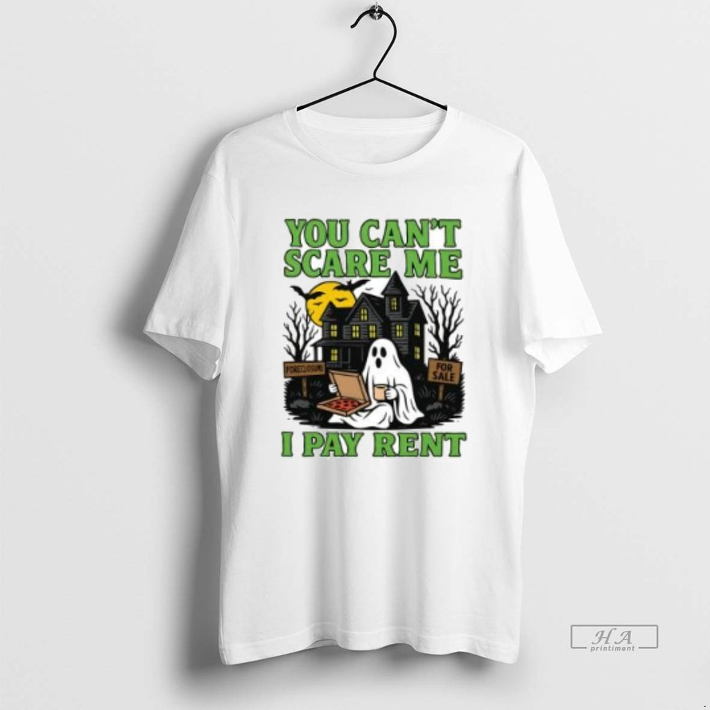 Official You Cant Scare Me I Pay Rent Ghost Halloween
