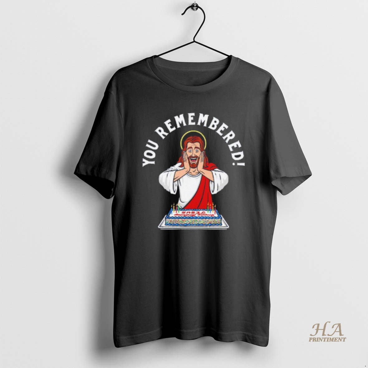 Official You Remembered Jesus Birthday Blackshirt