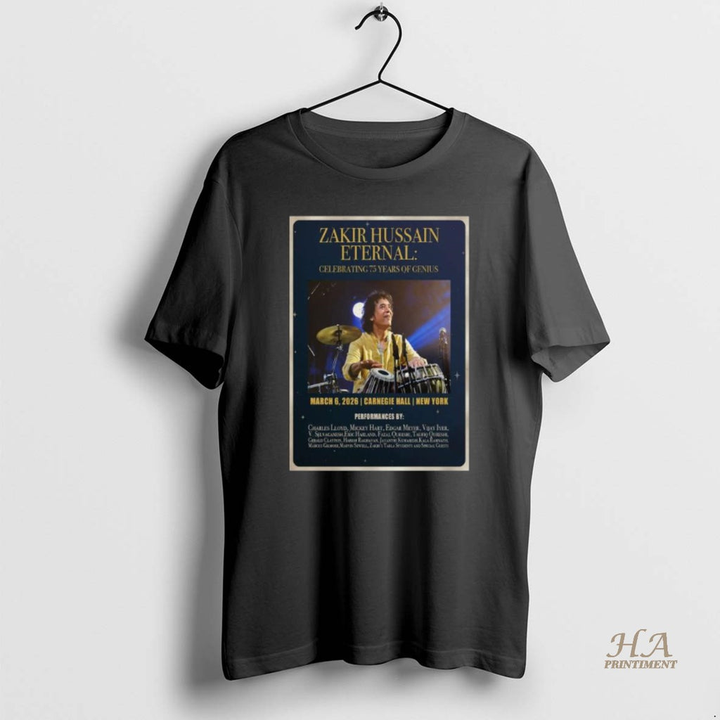 Official Zakir Hussain Carnegie Hall Ny March 06 2026 Long Sleve