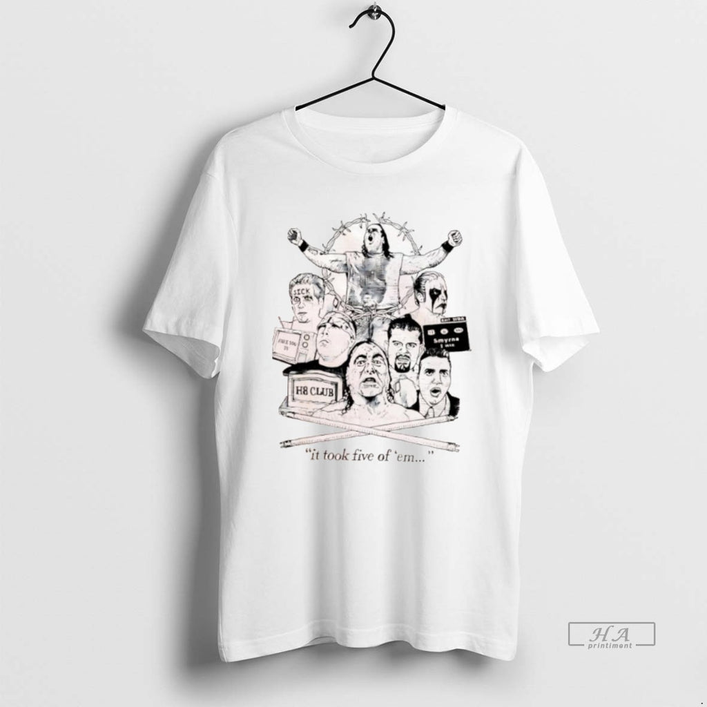 Official Zandigs Famous Jesus It Took Five Of Em Graphic