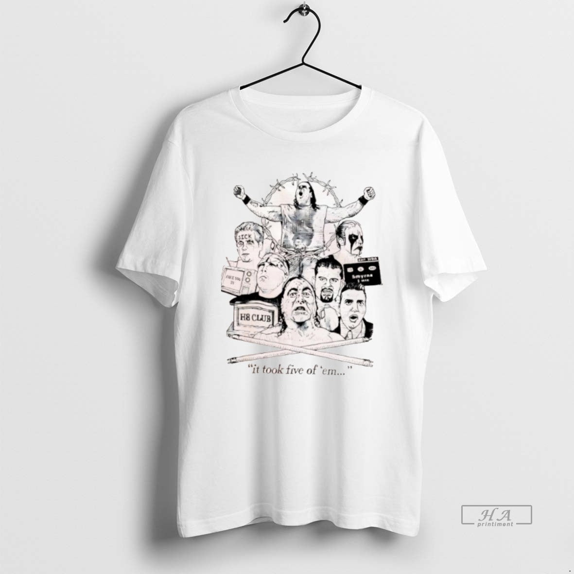 Official Zandigs Famous Jesus It Took Five Of Em Graphic