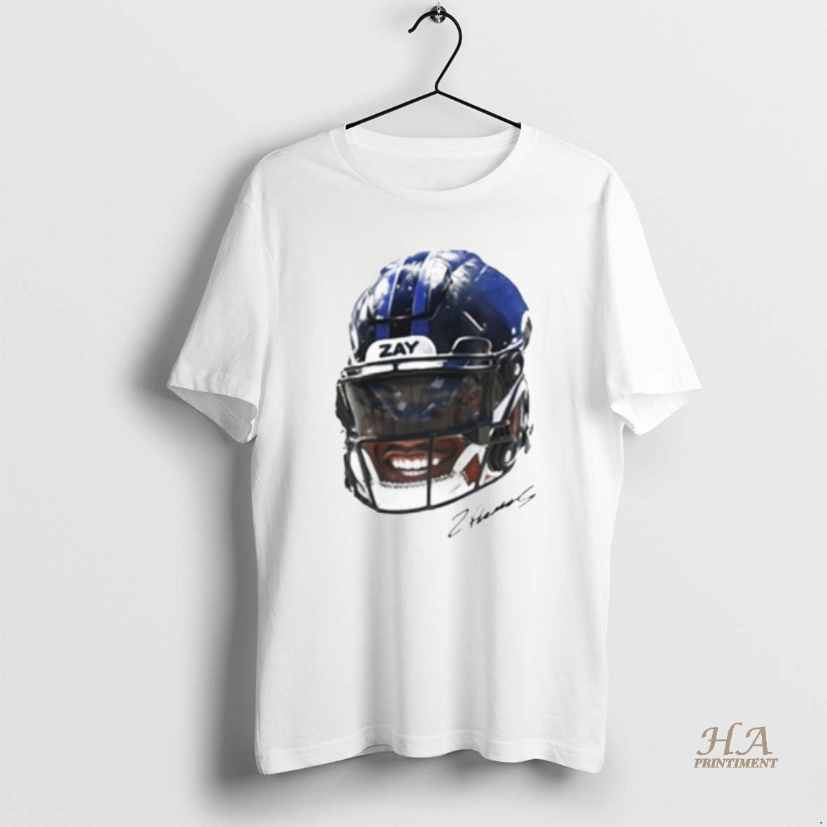 Official Zay Flowers Signature Football Portrait