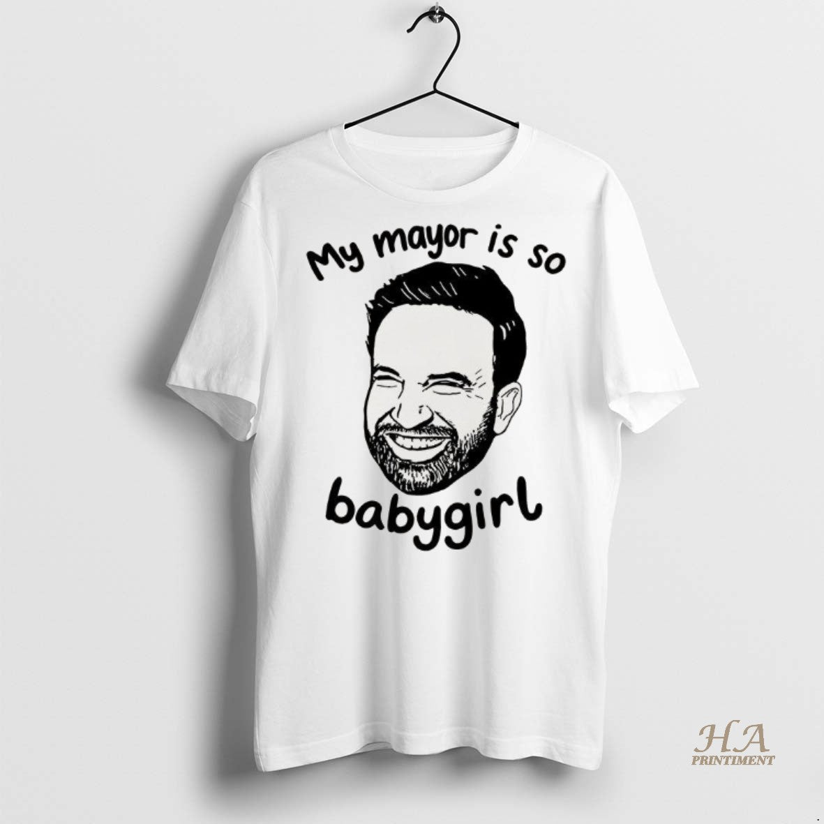Official Zohran Mamdani My Mayor Is So Babygirl Big Face Shirt