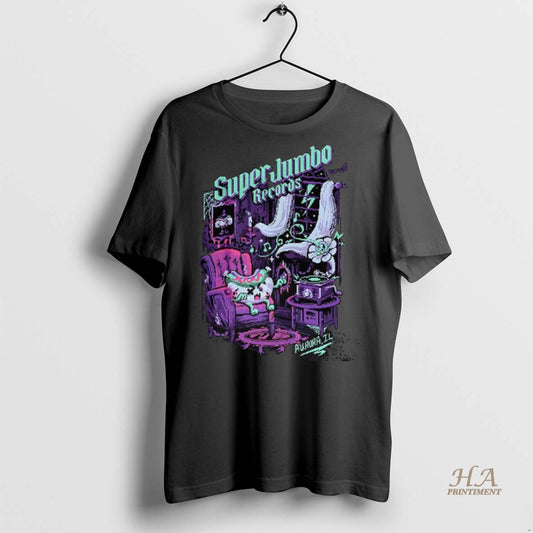 Official Zombie Frank Super Jumbo Record Aurora Pixel Art Shirt