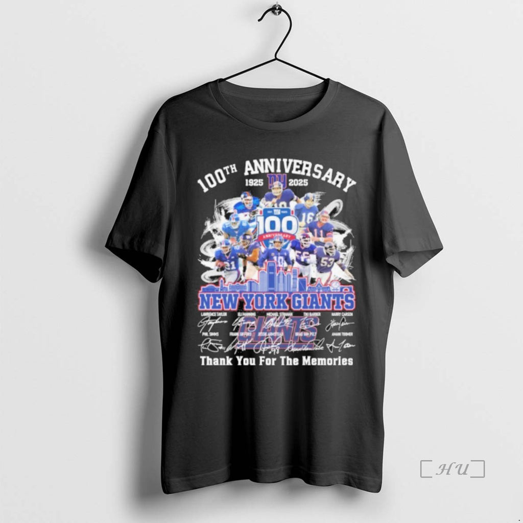 Officials 100th Anniversary 1925 2025 New York Giants Teams Signatures Premium T Shirt Sweater