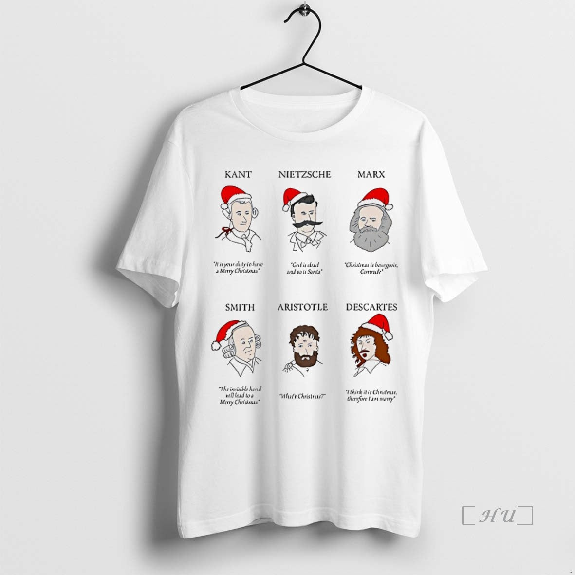 Officials 1m1dw3f3 Christmas Philosophers Funny White