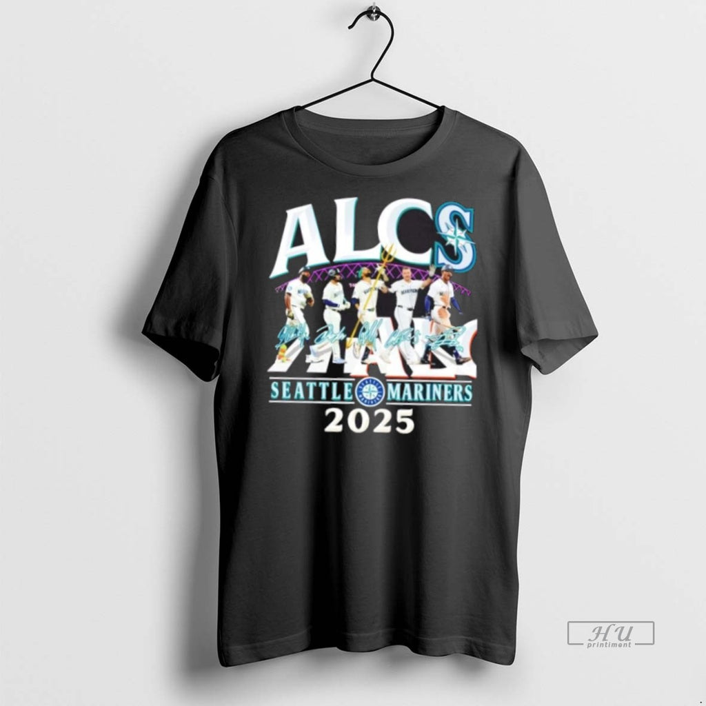 Officials 2025 Alcs Seattle Mariners Players Abbey Road Signatures Premium Tee Shirt Sweater