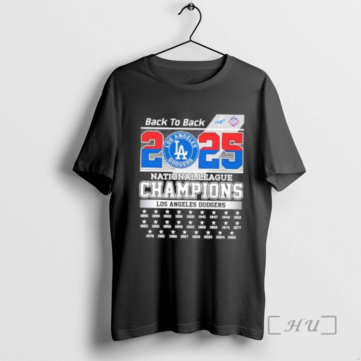 Officials 2025 Back To Back Los Angeles Dodgers National League Champions All Times T Shirts