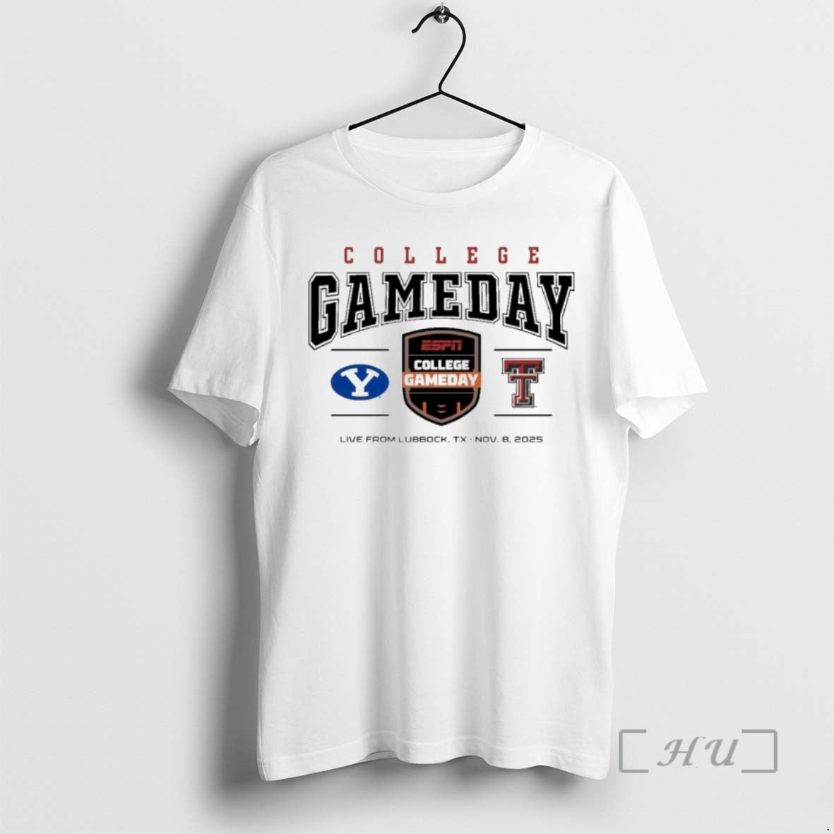 Officials 2025 College Gameday Texas Tech Vs Byu Cougars Logo