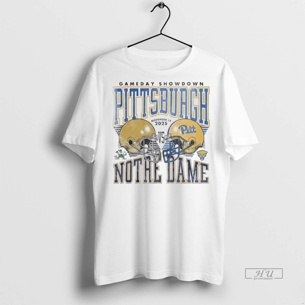 Officials 2025 Gameday Showdown Pitt Panthers Vs Notre Dame Fighting Irish Premium Tee Shirt Sweater