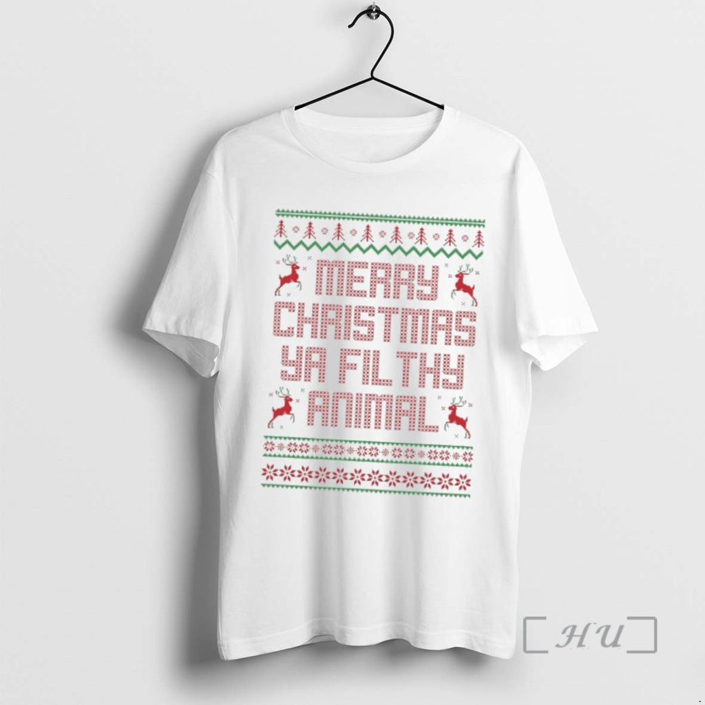 Officials 2025 Merry Christmas Ya Filthy Animal Ugly T Shirt Sweater