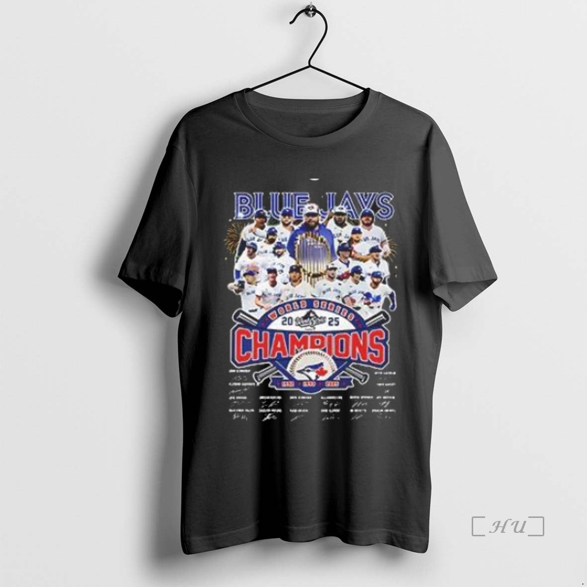 Officials 2025 Toronto Blue Jays World Series Champions Team Graphic Signature Premium T Shirt Sweater