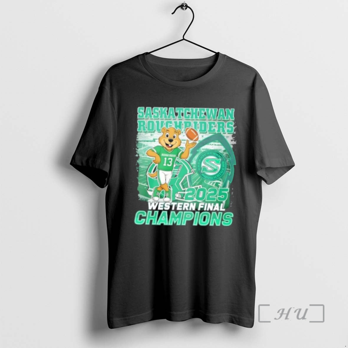 Officials 2025 Western Final Champions Saskatchewan Roughriders Mascot