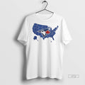 Officials A Map Of Who America Is Rooting For In The World Series 2025 Tee