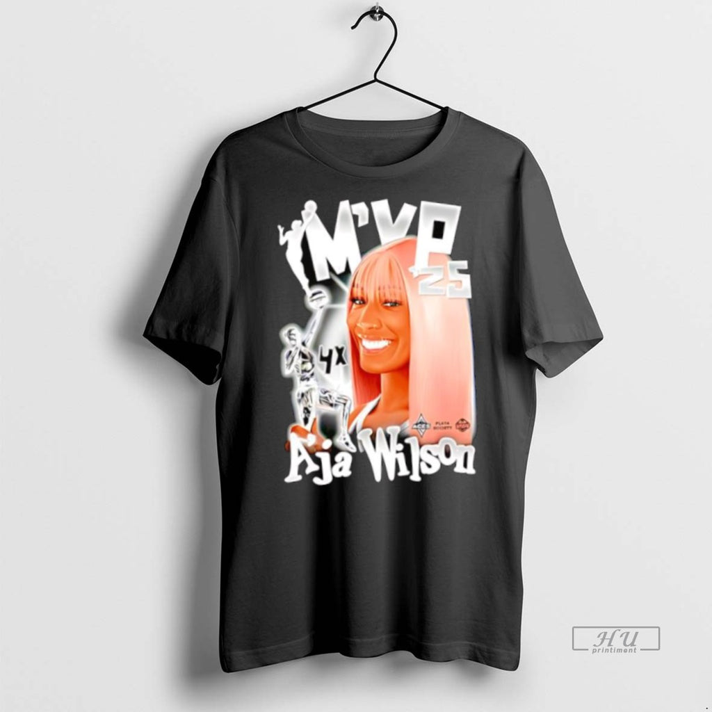 Officials Aja Wilson Las Vegas Aces Mvp 25 Wnba Championship Graphic Premium Tee Shirt Sweater