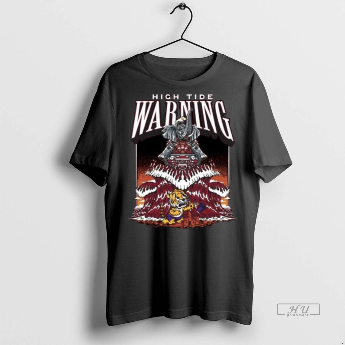 Officials Alabama Vs Lsu High Tide Warning Circle Black Premium Tee Shirt Sweater