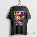 Officials Aldi Logo X Grinch Dabbing Light Christmas T Shirt Sweater