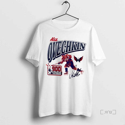 Officials Alexander Ovechkin Washington Capitals 900th Career Goal Legacy Signature Circle Premium T Shirts Sweater