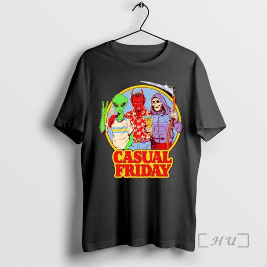 Officials Alien Devil And Grim Reaper Casual Friday Ornaments Tee Shirt Sweater