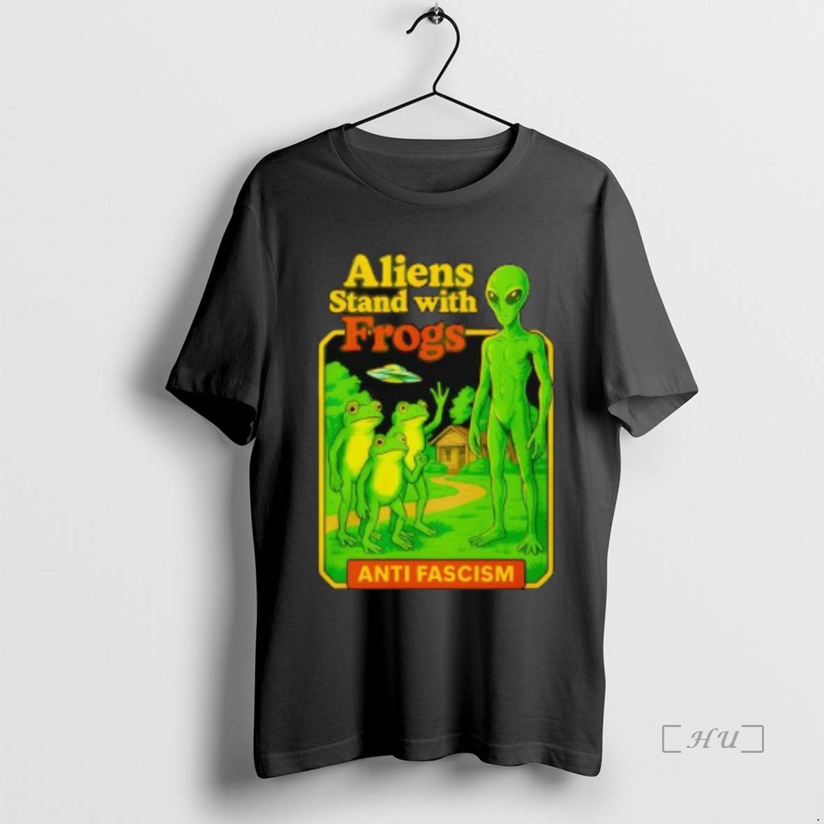 Officials Aliens Stand With Frogs Anti Fascism Premium T Shirt Sweater