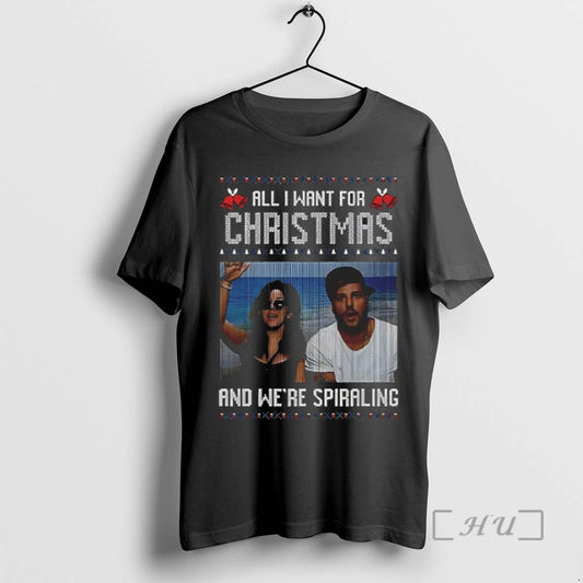Officials All I Want For Christmas And Were Spiraling T Shirt Sweater