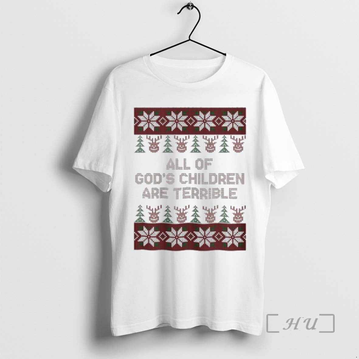 Officials All Of Gods Children Are Terrible Christmas Ugly Premium T Shirt Sweater