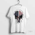 Officials American Flag Skull Punish Tyranny Premium Tee Shirt Sweater