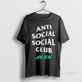 Officials Anti Social Social Club New York Jets Logo Premium T Shirt Sweater